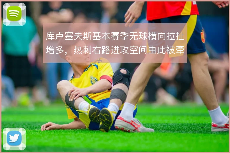 库卢塞夫斯基本赛季无球横向拉扯增多,热刺右路进攻空间由此被牵开
